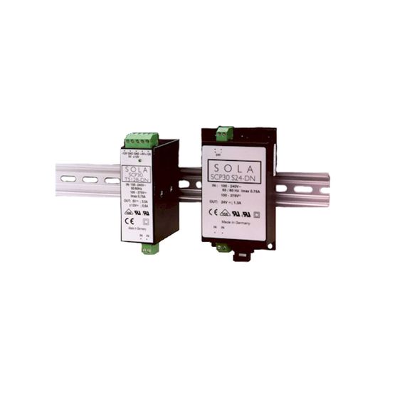 Emerson IA / Sola Switching Power Supply; 12VDC OUT; 2.5A; 85-264VAC / 100-375VDC IN; Single Phase; DIN Rail Mount